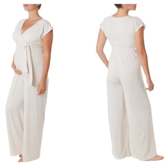 CACHE COEUR - Origin Maternity/Nursing Jumpsuit - CB2100 - Avoine - Size L (NWT) - Picture 2 of 7
